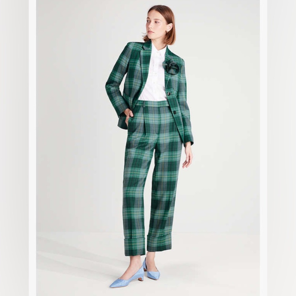 Kate Spade Wool Plaid Pants Sz 4